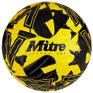 Mitre Ultimax One Football Hyperflow Grooves Match Ball, Yellow/Black, 4 Mitre Ultimax One Football Hyperflow Grooves Match Ball, Yellow/Black, 4
