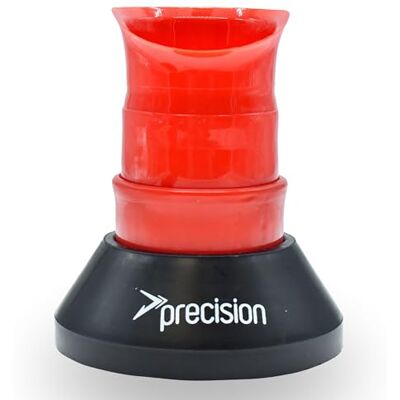 Precision Rugby Telescopic Kicking Tee, Adjustable Height 8 to 14 cm, Durable Heavy Duty Stable Base, Low, Medium and High Kicking Angles, Black/Red Precision Rugby Telescopic Kicking Tee, Adjustable Height 8 to 14 cm, Durable Heavy Duty Stable Base, Low, Medium and High Kicking Angles, Black/Red