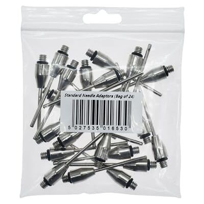 Precision Standard Needle Adaptors,Pack of 24, 3mm Universal Inflation Needles, Durable Stainless Steel for Rugby Footballs, Basketballs Ball Precision Standard Needle Adaptors,Pack of 24, 3mm Universal Inflation Needles, Durable Stainless Steel for Rugby Footballs, Basketballs Ball
