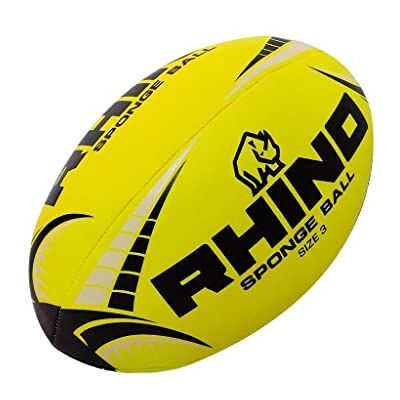 Rhino Sponge Rugby Ball, 3 (eu), yellow/black Rhino Sponge Rugby Ball, 3 (eu), yellow/black