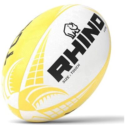 Rhino Touch Rugby Ball White/Fluo Yellow Touch Rhino Touch Rugby Ball White/Fluo Yellow Touch