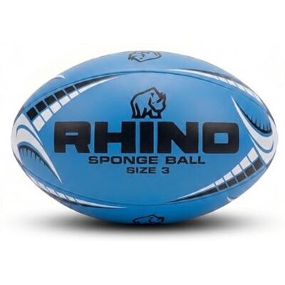 Rhino Sponge Rugby Ball Blue Size 3 Rhino Sponge Rugby Ball Blue Size 3