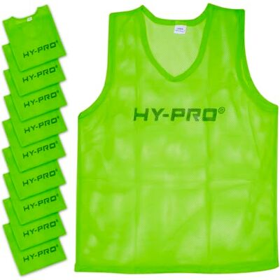Hy-Pro Training Bibs Football 10 Pack Mesh Netball Bibs Adult, Lightweight Sports Vests for Football Training Equipment Gifts, Rugby, Basketball & Team Practice Hy-Pro Training Bibs Football 10 Pack Mesh Netball Bibs Adult, Lightweight Sports Vests for Football Training Equipment Gifts, Rugby, Basketball & Team Practice