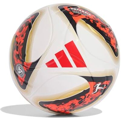 adidas Unisex Kids Bundesliga 26/27 Torfabrik League J290 Recreation Ball, white/black/solar red, 4 adidas Unisex Kids Bundesliga 26/27 Torfabrik League J290 Recreation Ball, white/black/solar red, 4