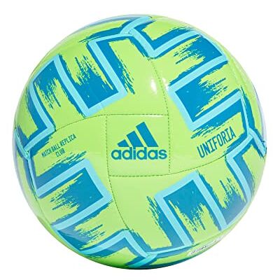 adidas Uniforia Club Uefa Soccer ball Sgreen/Brcyan/Globlu 5 adidas Uniforia Club Uefa Soccer ball Sgreen/Brcyan/Globlu 5