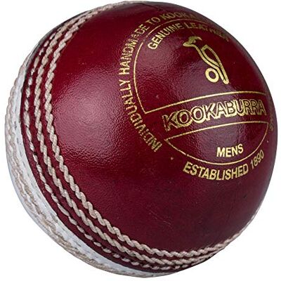 Kookaburra County League Cricket Ball 5.5oz, Red/White, Mens Kookaburra County League Cricket Ball 5.5oz, Red/White, Mens