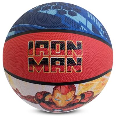 Hy-Pro Officially Licensed Iron Man Basketball Size 5 Marvel Design with Iron Man Graphic, Small Basketball for Indoor or Outdoor Play & Practice Durable Rubber Hy-Pro Officially Licensed Iron Man Basketball Size 5 Marvel Design with Iron Man Graphic, Small Basketball for Indoor or Outdoor Play & Practice Durable Rubber