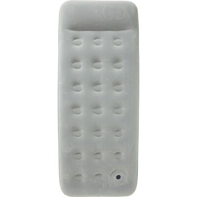 McKINLEY Single Velour Pump - Grey/Blue - Camping Air Mattress McKINLEY Single Velour Pump - Grey/Blue - Camping Air Mattress