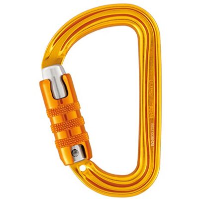 Petzl M39A TL NEW Sm'D Ultra-Light Asymmetrical Carabiner, Triact-Lock, Yellow Petzl M39A TL NEW Sm'D Ultra-Light Asymmetrical Carabiner, Triact-Lock, Yellow