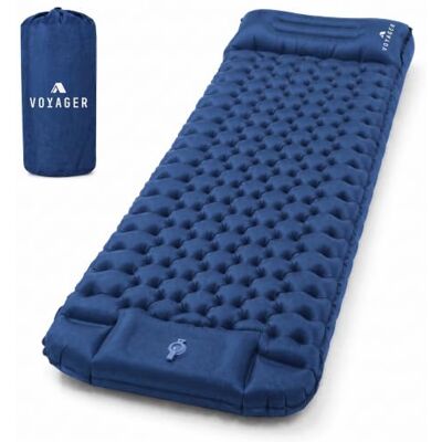 Voyager Single Ultralight Sleeping Pad, Durable 40D Nylon + TPU, Self-Inflating Camping Mat, Compact Inflatable Mattress for Camping, Hiking, Backpacking, Air Mats with Carry Bag, Sleeping Mats Voyager Single Ultralight Sleeping Pad, Durable 40D Nylon + TPU, Self-Inflating Camping Mat, Compact Inflatable Mattress for Camping, Hiking, Backpacking, Air Mats with Carry Bag, Sleeping Mats