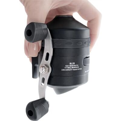 BALLISTA BL25 Spincast Bowfishing Reel Slingshot Bow Fishing, Stainless Steel, Left/Right Reversible Handle, 3.3:1 Gear Ratio, Strong Line 5# 40 Yards 0.37mm/50lb BALLISTA BL25 Spincast Bowfishing Reel Slingshot Bow Fishing, Stainless Steel, Left/Right Reversible Handle, 3.3:1 Gear Ratio, Strong Line 5# 40 Yards 0.37mm/50lb