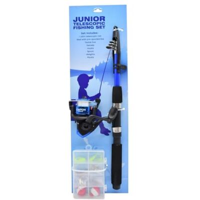 Catch Fishing Junior Blue / Black Telescopic Fishing Kit - Fishing Set Catch Fishing Junior Blue / Black Telescopic Fishing Kit - Fishing Set