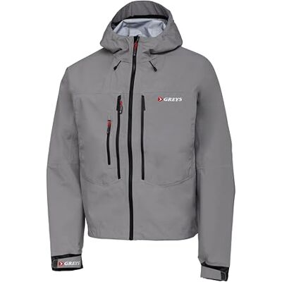 Greys Tail Fishing Jacket Lightweight Waterproof Fishing Wading Jacket With 10,000 mm Membrane & C6 DWR 3-Layer Polyester Shell Adjustable Hoodie Chest Pockets & Handwarmer Pockets S Greys Tail Fishing Jacket Lightweight Waterproof Fishing Wading Jacket With 10,000 mm Membrane & C6 DWR 3-Layer Polyester Shell Adjustable Hoodie Chest Pockets & Handwarmer Pockets S