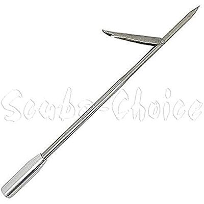Scuba Choice Spearfishing 12" Stainless Steel Pole Spear Tip Single Barb Head Scuba Choice Spearfishing 12" Stainless Steel Pole Spear Tip Single Barb Head