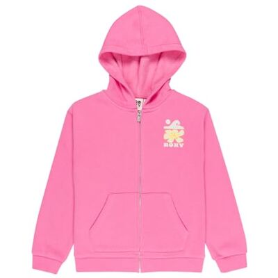 Roxy Fleece sweater SURF FEELING ZIPPED BRUSHED Girl's Pink 12 Roxy Fleece sweater SURF FEELING ZIPPED BRUSHED Girl's Pink 12