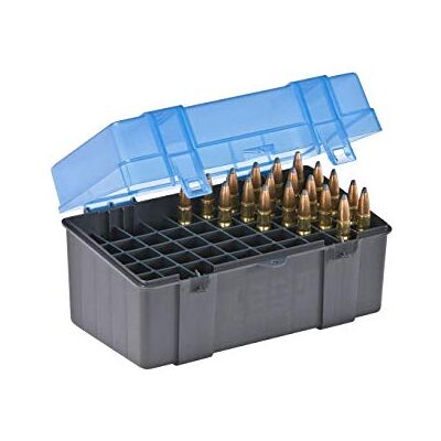 Plano Rifle Ammo Case -,308 Winchester,50-Rounds, Blue, Cartridge Storage case, Bullet Holder, Rifle Cartridge Organizer,Gun Ammo Holder Plano Rifle Ammo Case -,308 Winchester,50-Rounds, Blue, Cartridge Storage case, Bullet Holder, Rifle Cartridge Organizer,Gun Ammo Holder
