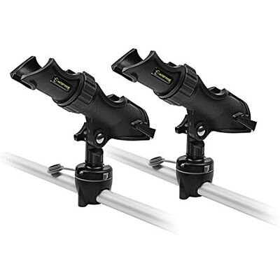 HITORHIKE Fishing Rod Holder Universal Fit Kit with Mount Allows for 360-degree Adjustment Kayak Fishing Boat Rod Holder (Fishing Rold Holder x2+Rail Mount x2) HITORHIKE Fishing Rod Holder Universal Fit Kit with Mount Allows for 360-degree Adjustment Kayak Fishing Boat Rod Holder (Fishing Rold Holder x2+Rail Mount x2)