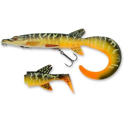 Savage Gear 3D Hybrid Pike Fishing Bait, 4 1/2 oz, Pike, Realistic Contours, Colors & Movement, Durable ABS Construction, Heavy-Duty Treble Hooks, Line Thru Wired Design, Replaceable PVC Tails Savage Gear 3D Hybrid Pike Fishing Bait, 4 1/2 oz, Pike, Realistic Contours, Colors & Movement, Durable ABS Construction, Heavy-Duty Treble Hooks, Line Thru Wired Design, Replaceable PVC Tails
