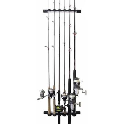 Rush Creek Creations Fishing Rod Holder for 6 Rods, Fishing Pole Holder for Garage Organization & Wall Storage, for Fishing Reels, Fishing Gear, & Fishing Accessories (Vertical/Horizontal Rack) 1 Pack Rush Creek Creations Fishing Rod Holder for 6 Rods, Fishing Pole Holder for Garage Organization & Wall Storage, for Fishing Reels, Fishing Gear, & Fishing Accessories (Vertical/Horizontal Rack) 1 Pack