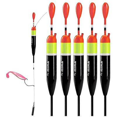THKFISH Fishing Bobbers and Floats Slip Bobbers for Crappie Fishing Balsa Floats, 1/2oz (4.13"X0.75"X7.87") 5PCS THKFISH Fishing Bobbers and Floats Slip Bobbers for Crappie Fishing Balsa Floats, 1/2oz (4.13"X0.75"X7.87") 5PCS