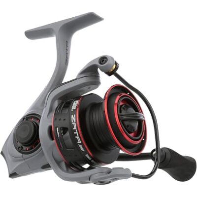 Abu Garcia Zata Size 3000 Spinning Fishing Reel, Machined Aluminum and Stainless Steel Construction, Right/Left Handle Position, Carbon Fiber Front Drag Drag System Abu Garcia Zata Size 3000 Spinning Fishing Reel, Machined Aluminum and Stainless Steel Construction, Right/Left Handle Position, Carbon Fiber Front Drag Drag System
