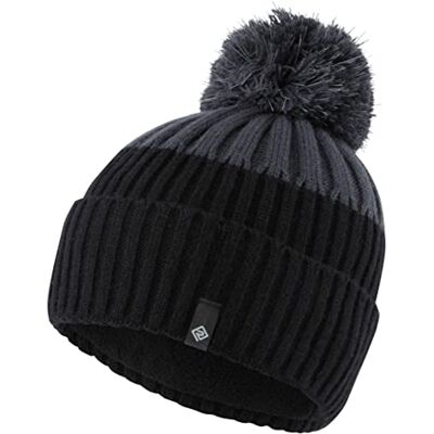 Ronhill Running, Bobble Hat, Black/Charcoal, O/S Ronhill Running, Bobble Hat, Black/Charcoal, O/S