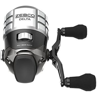 Zebco Delta Spincast Fishing Reel, Size 30 Reel, Changeable Right- or Left-Hand Retrieve, Dual Ceramic Pick-Up Pins, Pre-Spooled with 10-Pound Fishing Line, Braid Ready, Cool Gray Zebco Delta Spincast Fishing Reel, Size 30 Reel, Changeable Right- or Left-Hand Retrieve, Dual Ceramic Pick-Up Pins, Pre-Spooled with 10-Pound Fishing Line, Braid Ready, Cool Gray