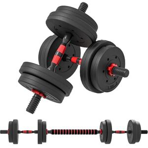 HOMCOM 15kg 2 in 1 Adjustable Dumbbells Weight Set, Dumbbell Hand Weight Barbell for Body Fitness, Lifting Training for Home, Office, Gym, Black HOMCOM 15kg 2 in 1 Adjustable Dumbbells Weight Set, Dumbbell Hand Weight Barbell for Body Fitness, Lifting Training for Home, Office, Gym, Black