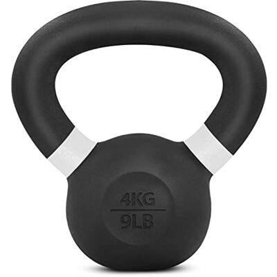 Yes4All QZHJ Powder Coated Kettlebell Weight, 4 kg, White Yes4All QZHJ Powder Coated Kettlebell Weight, 4 kg, White