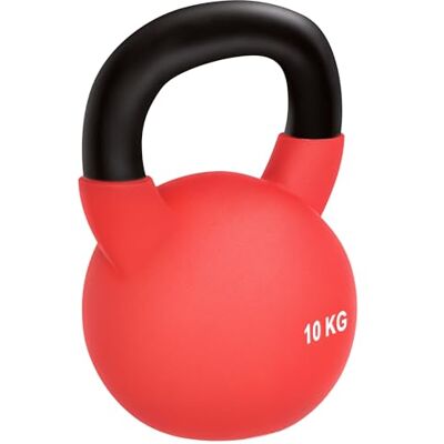 HOMCOM Kettlebell 10kg Kettle Bell with Non-Slip Handle for Home Gym, Red HOMCOM Kettlebell 10kg Kettle Bell with Non-Slip Handle for Home Gym, Red