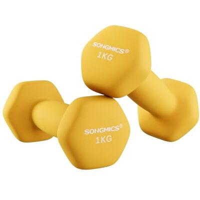 SONGMICS Set of 2 Hex Dumbbells with Neoprene Coating for Strength Training, Fitness, Home Workout SONGMICS Set of 2 Hex Dumbbells with Neoprene Coating for Strength Training, Fitness, Home Workout