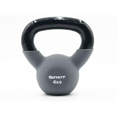 Athlyt Neoprene Kettlebell 4 kg, Grey Athlyt Neoprene Kettlebell 4 kg, Grey