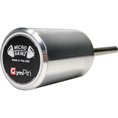 MICRO GAINZ GAIN MUSCLE 1LB AT A TIME Micro Gainz GymPin 5/16 or 3/8" Pin Size, Designed to Allow Additional Olympic Weight Plates to be Added to The Side of Your Cable Machine Weight Stack, Made in The USA (5/16") MICRO GAINZ GAIN MUSCLE 1LB AT A TIME Micro Gainz GymPin 5/16 or 3/8" Pin Size, Designed to Allow Additional Olympic Weight Plates to be Added to The Side of Your Cable Machine Weight Stack, Made in The USA (5/16")