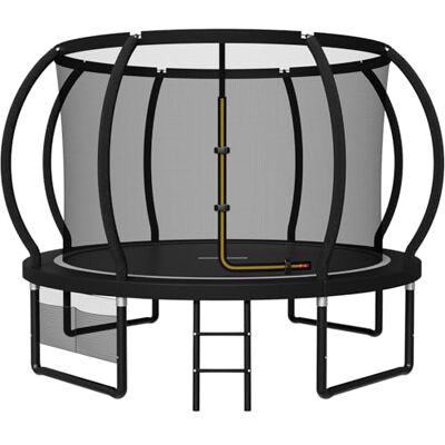 JUMMICO Garden Trampoline for Children, 6ft/7.5ft/10ft/12ft/14ft/16ft Trampoline Outdoor Safety net and Padded Poles for Children Indoor Outdoor Fitness,Maximum up to 150 kg JUMMICO Garden Trampoline for Children, 6ft/7.5ft/10ft/12ft/14ft/16ft Trampoline Outdoor Safety net and Padded Poles for Children Indoor Outdoor Fitness,Maximum up to 150 kg