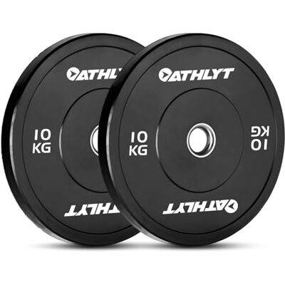 Athlyt Black Bumper Plates 10kg x 2 Athlyt Black Bumper Plates 10kg x 2