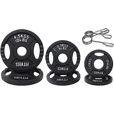 Signature Fitness Olympic 2-Inch Cast Iron Plate Weight Plate for Strength Training and Weightlifting, Two Hole Style, 35LB Set Signature Fitness Olympic 2-Inch Cast Iron Plate Weight Plate for Strength Training and Weightlifting, Two Hole Style, 35LB Set