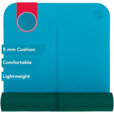 Manduka Begin Unisex Yoga and Pilates Mat, Bondi Blue, 68 Inches Manduka Begin Unisex Yoga and Pilates Mat, Bondi Blue, 68 Inches
