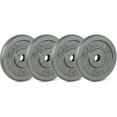 Athlyt 1 Inch Cast Weight Plates 4 x 5kg Athlyt 1 Inch Cast Weight Plates 4 x 5kg