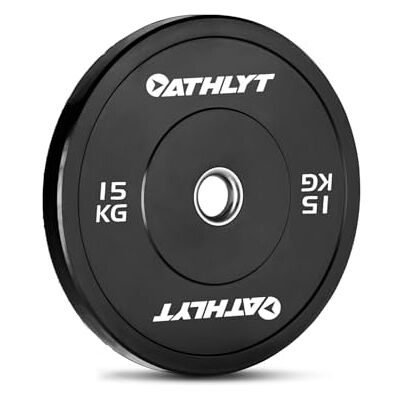Athlyt Black Bumper Plates 15kg (Single) Athlyt Black Bumper Plates 15kg (Single)