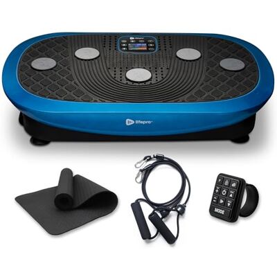Lifepro Vibration Plate For Weight Loss & Shaping Rumblex Plus 4D Triple Motor Oscillation, Linear, Pulsation Whole Body Workout Exercise Equipment For Home Use With Resistance Band Blue Lifepro Vibration Plate For Weight Loss & Shaping Rumblex Plus 4D Triple Motor Oscillation, Linear, Pulsation Whole Body Workout Exercise Equipment For Home Use With Resistance Band Blue