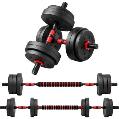 HOMCOM 15kg 2 IN 1 Adjustable Dumbbells Weight Set for Strength Training HOMCOM 15kg 2 IN 1 Adjustable Dumbbells Weight Set for Strength Training