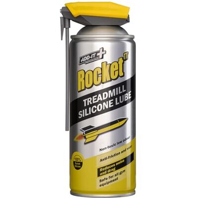 Rocket TT Treadmill Silicone Lube 400ml 100% Silicone Lubricant Spray Non-Toxic & Low Odour, Reduces Noise & Drag, Prevents Belt Fluctuation, Extends Life of Treadmills & Gym Equipment Rocket TT Treadmill Silicone Lube 400ml 100% Silicone Lubricant Spray Non-Toxic & Low Odour, Reduces Noise & Drag, Prevents Belt Fluctuation, Extends Life of Treadmills & Gym Equipment