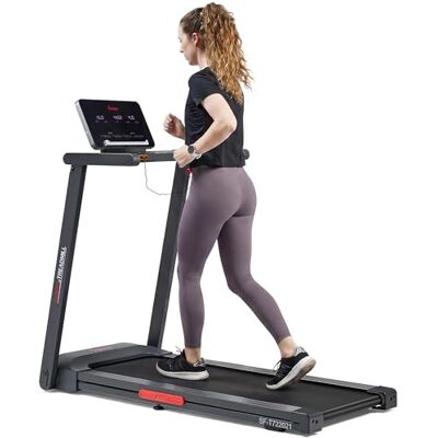 Sunny Health & Fitness Folding Treadmill for Home, Portable Walking Treadmills for Office, Slim Quiet Running Machine with LED Display & Free SunnyFit App Bluetooth Connection Sunny Health & Fitness Folding Treadmill for Home, Portable Walking Treadmills for Office, Slim Quiet Running Machine with LED Display & Free SunnyFit App Bluetooth Connection