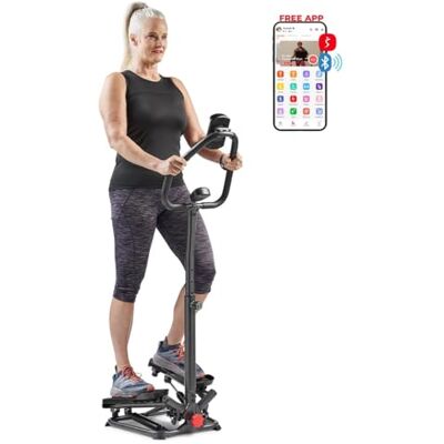 Sunny Health & Fitness Twist Stepper Machine with Height- Adjustable Handlebar, Exercise Step Cardio Equipment for Home Gym, Smart Bluethooth with Free SunnyFit App Connection, 160KG Weight Capacity Sunny Health & Fitness Twist Stepper Machine with Height- Adjustable Handlebar, Exercise Step Cardio Equipment for Home Gym, Smart Bluethooth with Free SunnyFit App Connection, 160KG Weight Capacity