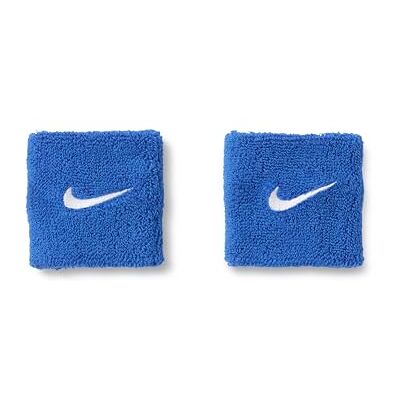 Nike Swoosh Classic Wristbands 2-Pack Sweatbands Tennis Fitness Running Wristbands Sports, Game Royal/White, One Size Nike Swoosh Classic Wristbands 2-Pack Sweatbands Tennis Fitness Running Wristbands Sports, Game Royal/White, One Size