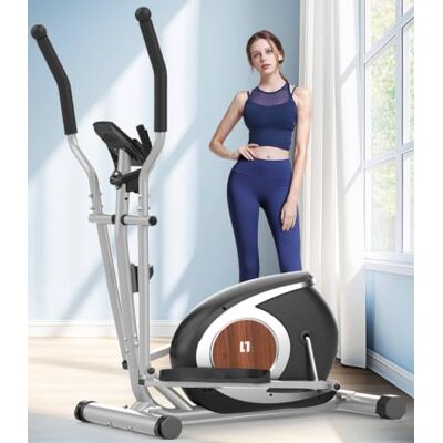 Neezee Cross Trainer with 16 Level Resistance Ultra-Quiet Flywheel for Home Elliptical Cross Trainer with Pulse Sensors, LCD Display, Magnetic Resistance, Dual Armrests,Space-Saving,120KG Capacity Neezee Cross Trainer with 16 Level Resistance Ultra-Quiet Flywheel for Home Elliptical Cross Trainer with Pulse Sensors, LCD Display, Magnetic Resistance, Dual Armrests,Space-Saving,120KG Capacity