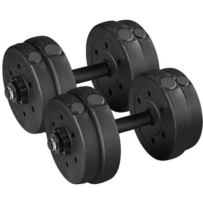 Yaheetech 30KG/25KG/20KG/15KG Adjustable Dumbbells Weight Set for Men/Women 2x15kg/2x12.5kg/2x10kg/2x7.5kg Free Weights Dumbbells Set, Easy Weight Changes, Fullbody Strength Training for Home Gym Yaheetech 30KG/25KG/20KG/15KG Adjustable Dumbbells Weight Set for Men/Women 2x15kg/2x12.5kg/2x10kg/2x7.5kg Free Weights Dumbbells Set, Easy Weight Changes, Fullbody Strength Training for Home Gym