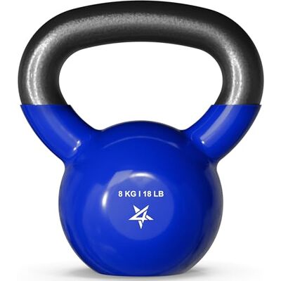 Yes4All 4-20kg Kettlebells Vinyl Coated Cast Iron for Dumbbell Weights Exercises, Gym, Fitness, Full Body Workout Equipment Push up, Grip and Strength Training, Blue, 8KG Yes4All 4-20kg Kettlebells Vinyl Coated Cast Iron for Dumbbell Weights Exercises, Gym, Fitness, Full Body Workout Equipment Push up, Grip and Strength Training, Blue, 8KG