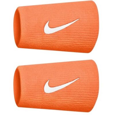 Nike Tennis Premier Doublewide Wristband Tennis Sweatband Sport Wristband, Turf Orange/White, One Size Nike Tennis Premier Doublewide Wristband Tennis Sweatband Sport Wristband, Turf Orange/White, One Size