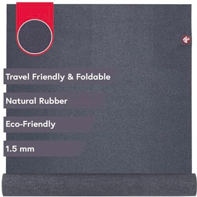 Manduka EKO Superlite Yoga Travel Mat – 1.5mm Thick Travel Mat for Portability, Eco Friendly and Made from Natural Tree Rubber. Superior Catch Grip for Traction, Support and Stability Charcoal Manduka EKO Superlite Yoga Travel Mat – 1.5mm Thick Travel Mat for Portability, Eco Friendly and Made from Natural Tree Rubber. Superior Catch Grip for Traction, Support and Stability Charcoal